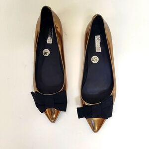 Gold and Black Women's Shoes